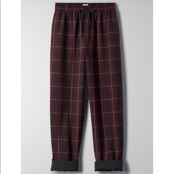 Wilfred Plaid Pants w Drawstring High Waist - Picture 3 of 11